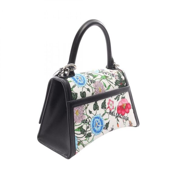 Gucci Flora Hourglass Canvas Leather Handbag - Picture 3 of 7